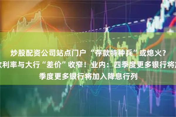 炒股配资公司站点门户 “存款特种兵”或熄火？民营银行存款利率与大行“差价”收窄！业内：四季度更多银行将加入降息行列